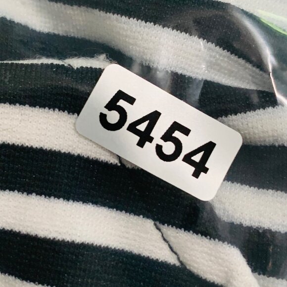 Striped Black & White Long-Sleeve Peplum Top By Ann Taylor Size Large - Picture 10 of 10